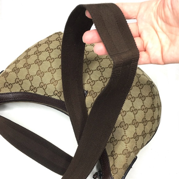 Authentic Gucci crossbody bag brown canvas - Picture 10 of 16